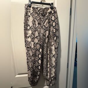 Express Snakeskin Print Joggers 0R